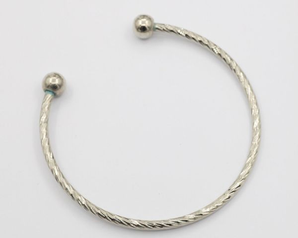 Bracelet base, metal/ 18 cm