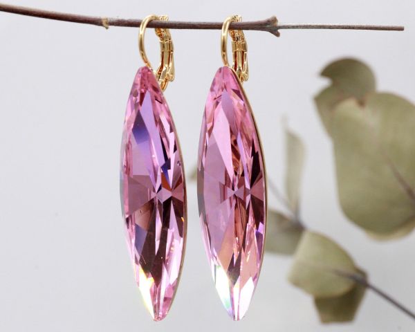 Earrings with Czech crystals