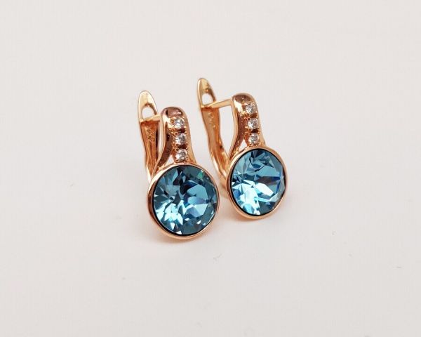 Earrings with Swarovski crystals