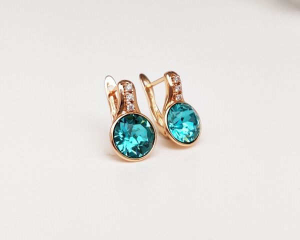 Earrings with Swarovski crystals