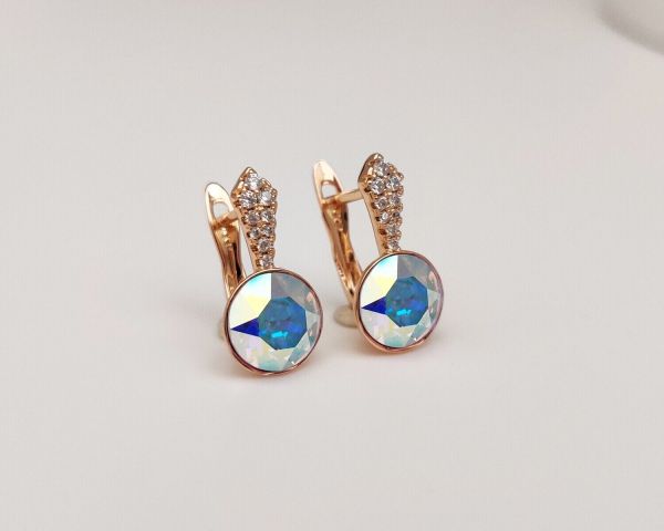 Earrings with Swarovski crystals